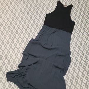 Teal and Black long dress